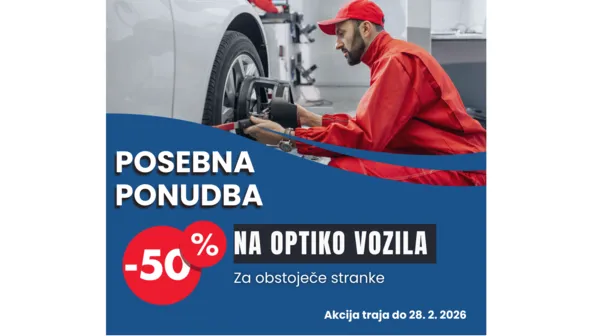 Optika vozila po polovični ceni