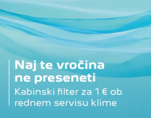 KABINSKI FILTER ZA 1€ OB REDNEM SERVISU KLIME