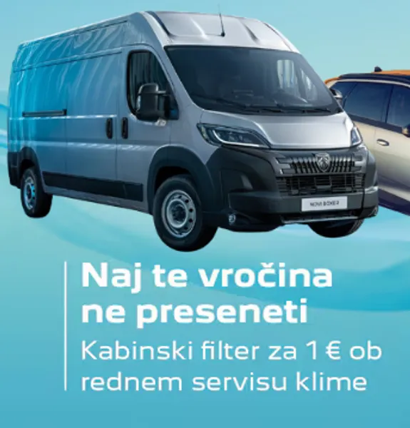 KABINSKI FILTER ZA 1€ OB REDNEM SERVISU KLIME