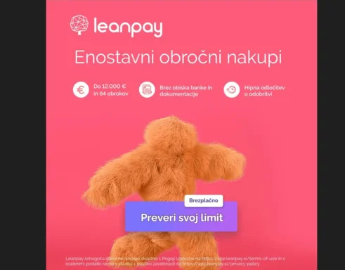 NOVA OPCIJA PLAČILA NA OBROKE -LEANPAY