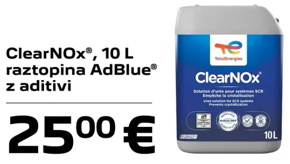 CLEARNOX, RAZTOPINA ADBLUE  Z ADITIVI (10 L)