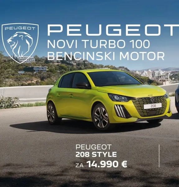 PEUGEOT 2008 STYLE - nov turbo 100 bencinski motor
