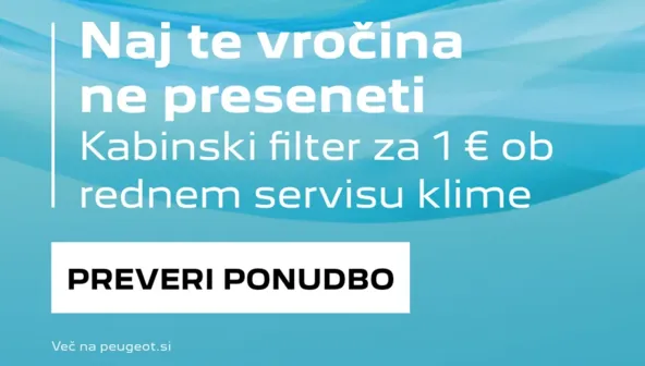 KABINSKI FILTER ZA 1€ OB REDNEM SERVISU KLIME