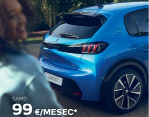 PEUGEOT 208 ZA 99 € / MESEC IN DARILO